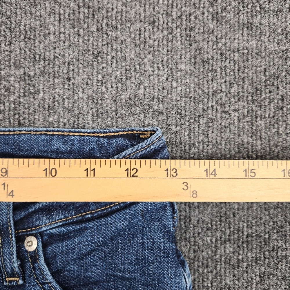 Levis 725 High Rise Bootcut Jeans Women's 26 Dark Wash Blue Denim Stretch Casual - Picture 3 of 9